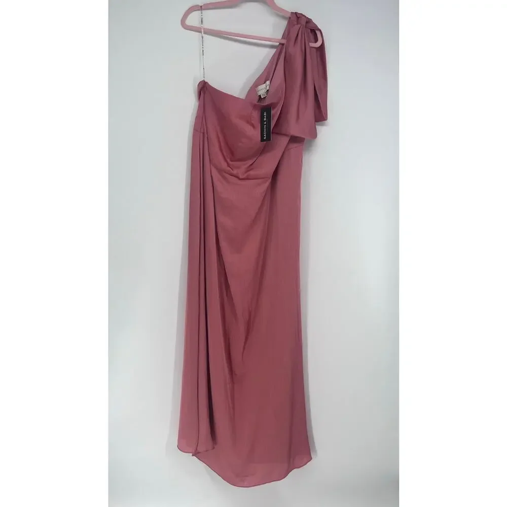 Sachin & Babi Chelsea One Shoulder Bow Gown Size 22W - Picture 3 of 11